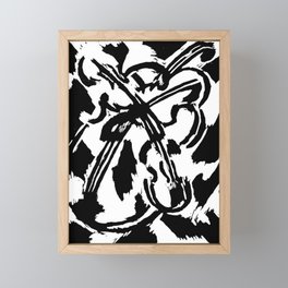 Woodcut by Vanessa Bell from "A String Quartet" by Virginia Woolf, 1921 Framed Mini Art Print