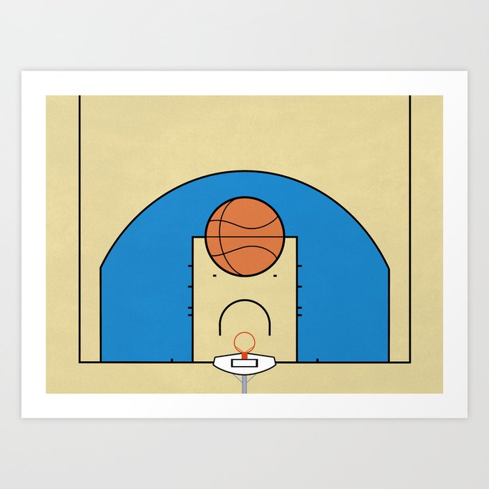 Basketball Court  Art Print
