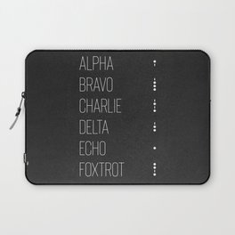 Alpha Bravo Phonetic and Morse Laptop Sleeve