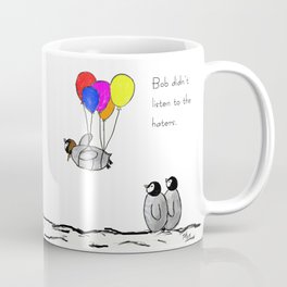 To be a Flying Penguin Kaffeebecher | Penguin, Flying, Painting, Nature, Illustration, Digital, Funny, Penguins, Balloons, Animal 