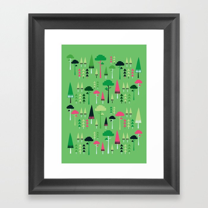The Green Forest Framed Art Print
