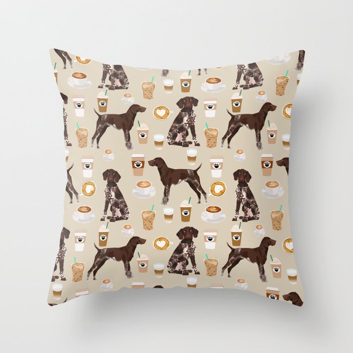 German Shorthair Pointer Dog Breed Custom Pet Portrait Coffee