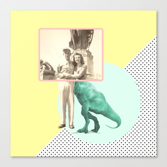 Who would like to date a t-rex Canvas Print