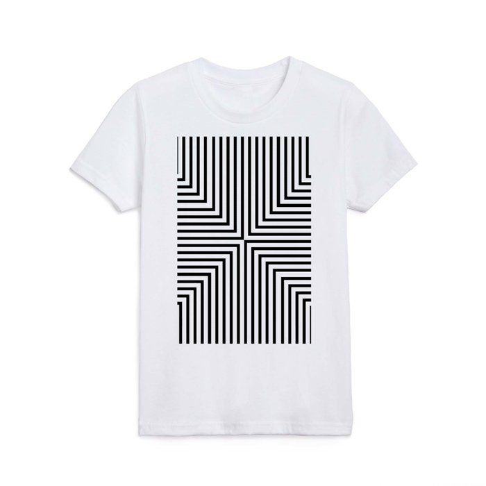 Black and White Op Art 7 Kids T Shirt