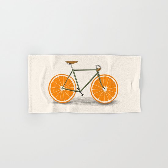 Zest (Orange Wheels) Hand & Bath Towel