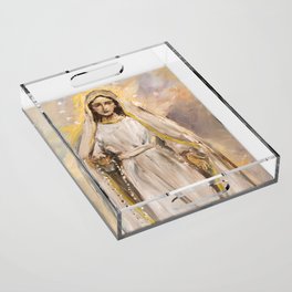 Regina Sacratissimi Rosarii Acrylic Tray
