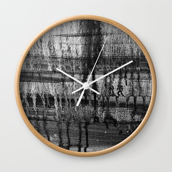 Grayscale Stains Wall Clock