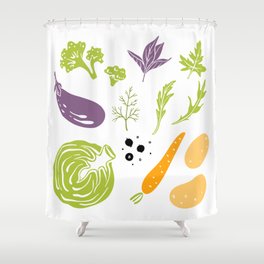 Veggies Shower Curtain
