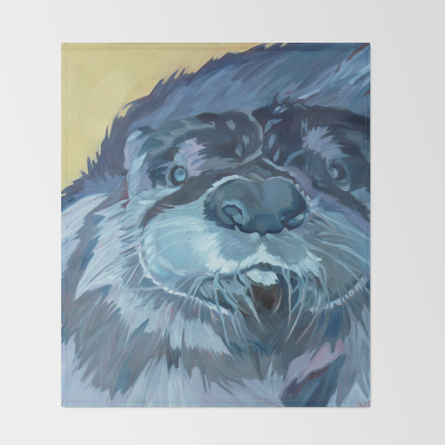 Mustache The Otter Throw Blanket By Evelynmccorristinpeters Society6