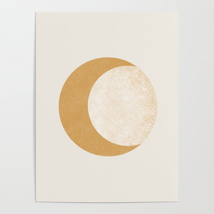 Moon Crescent - Gold Poster