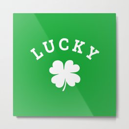 Lucky 4 Leaf Clover Metal Print