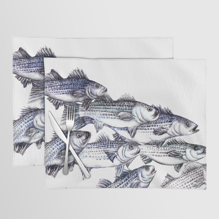 "Old School" Striped Bass  Placemat