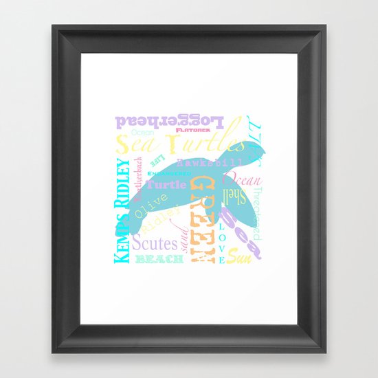 Sea Turtle Framed Art Print