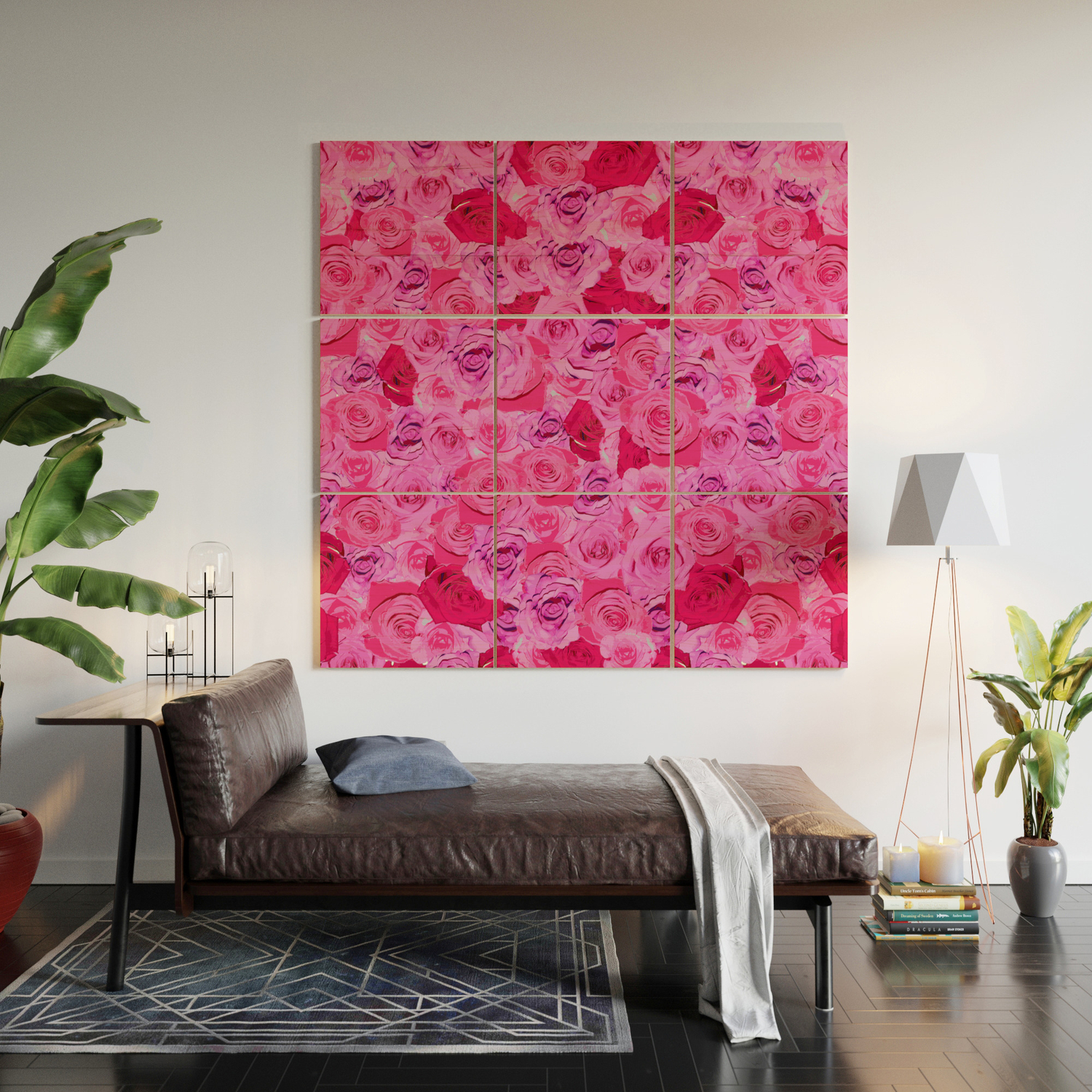 Floral Pink And Red Roses Tumblr Aesthetic Wood Wall Art By Littleshopofnola