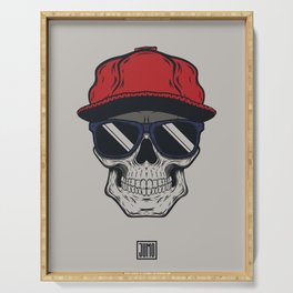 Skull with sunglasses Serving Tray