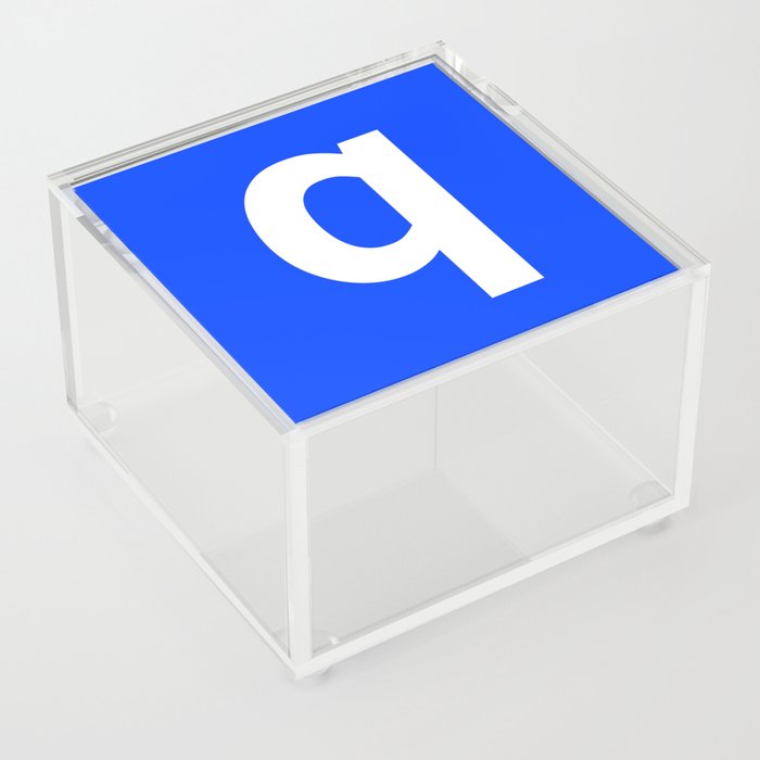 letter Q (White & Blue) Acrylic Box