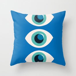 Watching You-Blue Throw Pillow