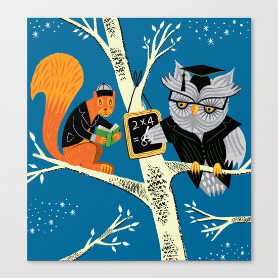 Woodland Arithmetic Canvas Print