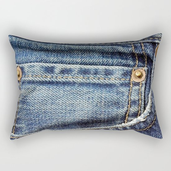 Texture #17 Jeans Rectangular Pillow