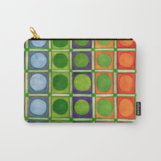 Beautiful Rainbow Colored Circles in a Grid Carry-All Pouch
