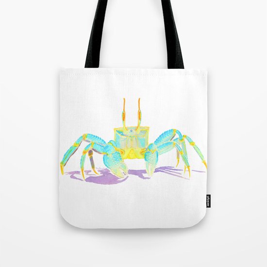 Turquoise Crab Tote Bag