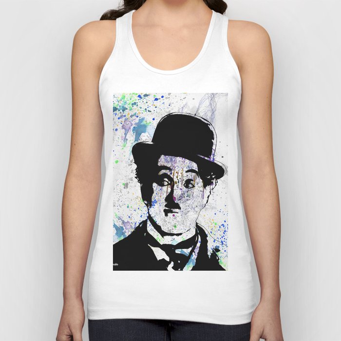 Charlie Chaplin-Watercolor Tank Top