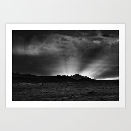 Sunlight Over the Colorado Rockies Art Print