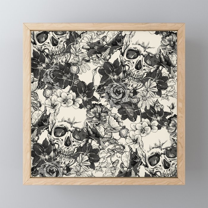 SKULLS 4 HALLOWEEN SKULL Framed Mini Art Print