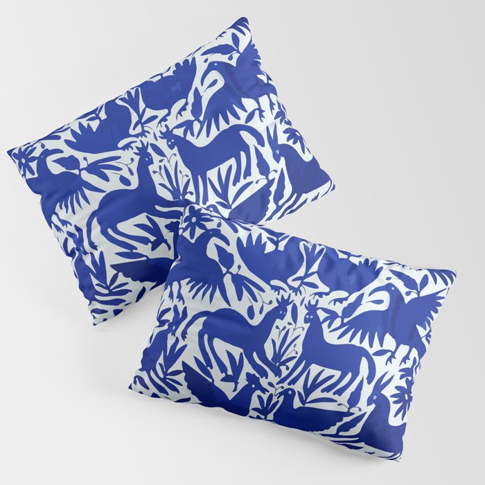 Otomi dark blue Pillow Sham