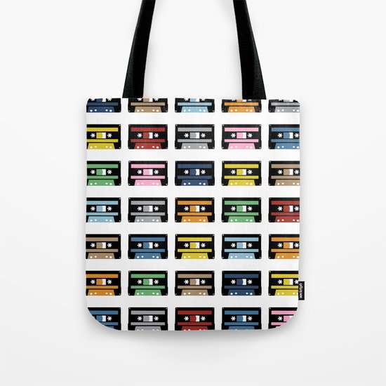 Rainbow Black Tapes Tote Bag