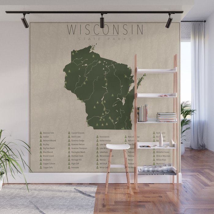 Wisconsin Parks Wall Mural