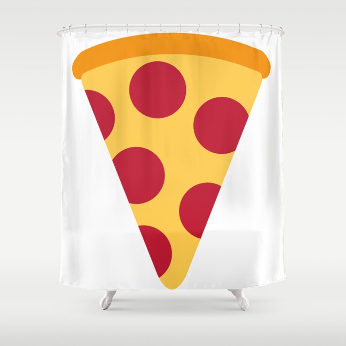 Pizza Emoji Shower Curtain