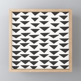 7-1010-0-P1, Black rounded triangles, big size, Framed Mini Art Print