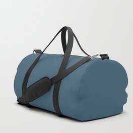 Dark Blue Solid Color Pairs Pantone Mallard Blue 19-4318 TCX Shades of Blue Hues Duffle Bag