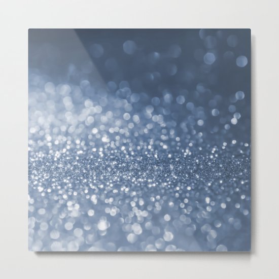 Sparkling sea foam- Aqua Blue glitter effect background on #Society6 Metal Print