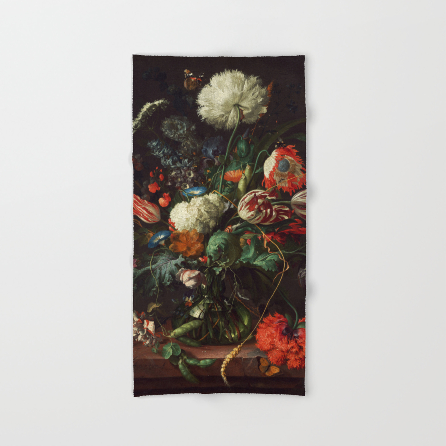 Jan Davidsz De Heem Vase Of Flowers Hand Bath Towel By