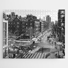 New York City | Black and White Photography | Winter Day Jigsaw Puzzle