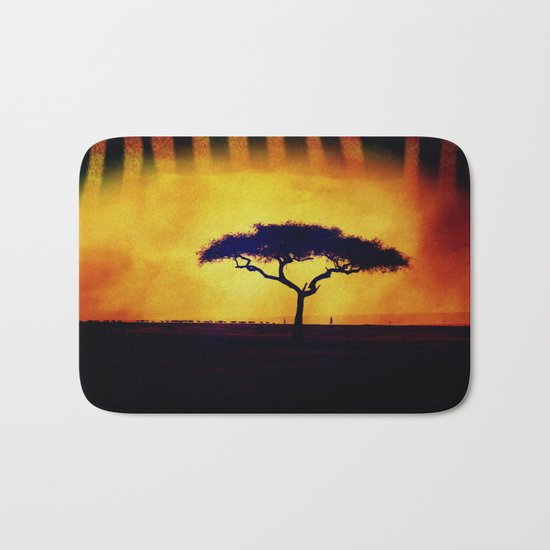 African Farmers Sunset Zebra Bath Mat