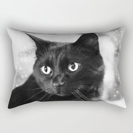 Black Cat Rectangular Pillow