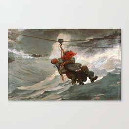 The Life Line by Winslow Homer, 1884 Canvas Print
