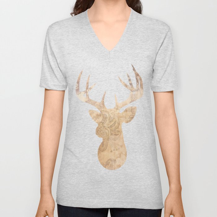 Modern deer V Neck T Shirt
