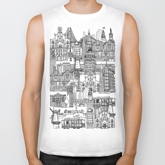 San Francisco coral Biker Tank