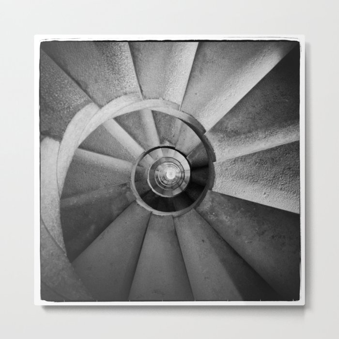 La Sagrada Familia Spiral Staircase Metal Print