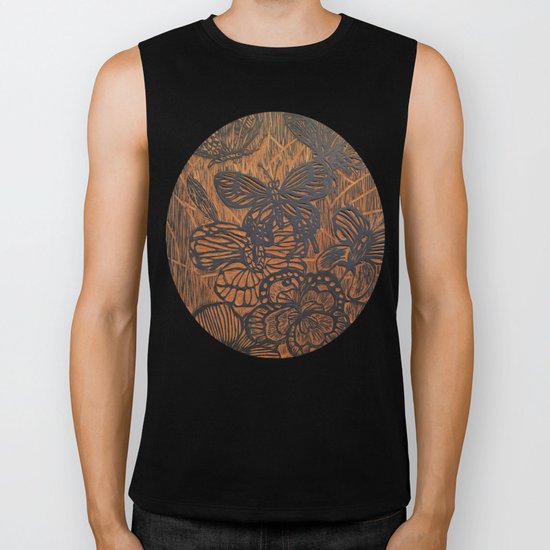 Flowers and Butterflies Biker Tank