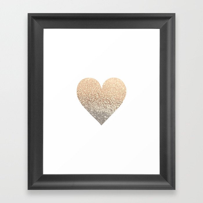 GOLD HEART Framed Art Print