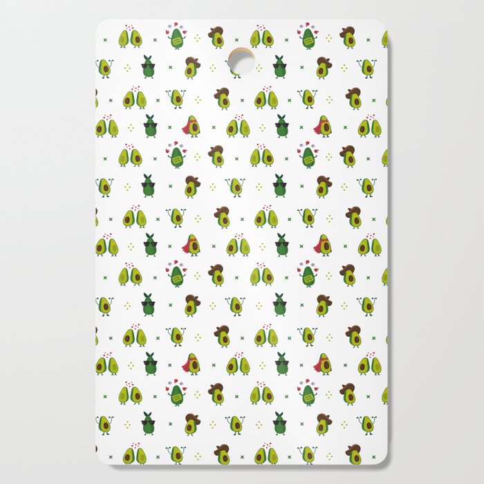 Avocado Pattern - holy guacamole collection Cutting Board
