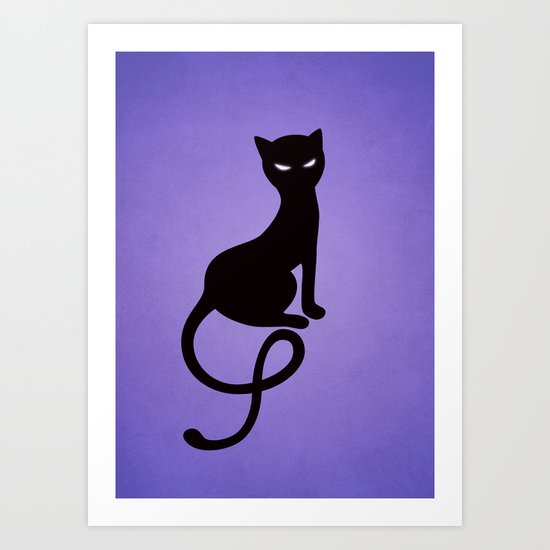 Gracious Evil Black Cat Art Print