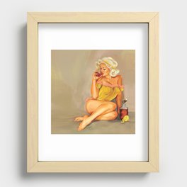 Have A Little Whiskey, Honey Recessed Framed Print