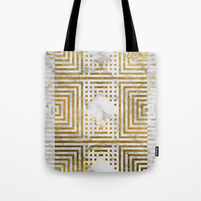 Marble and Gold Pattern #2 Tote Bag
