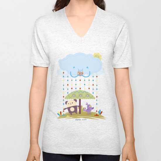 color raindrops keep falling on my head Unisex V-Neck